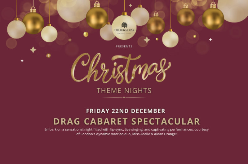 Drag Cabaret with Aidan Orange and Miss Joelle at The Royal Oak on December 22nd - Free Entry