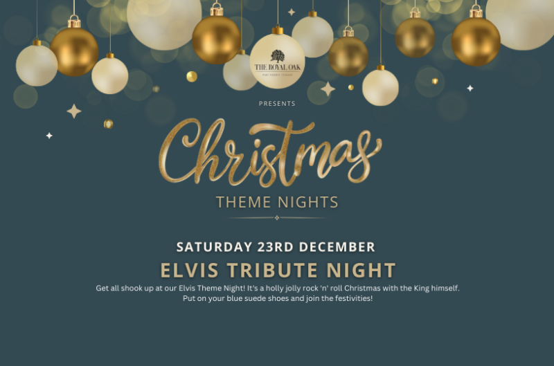 Elvis Tribute Night Live at The Royal Oak on December 23rd - Free Entry