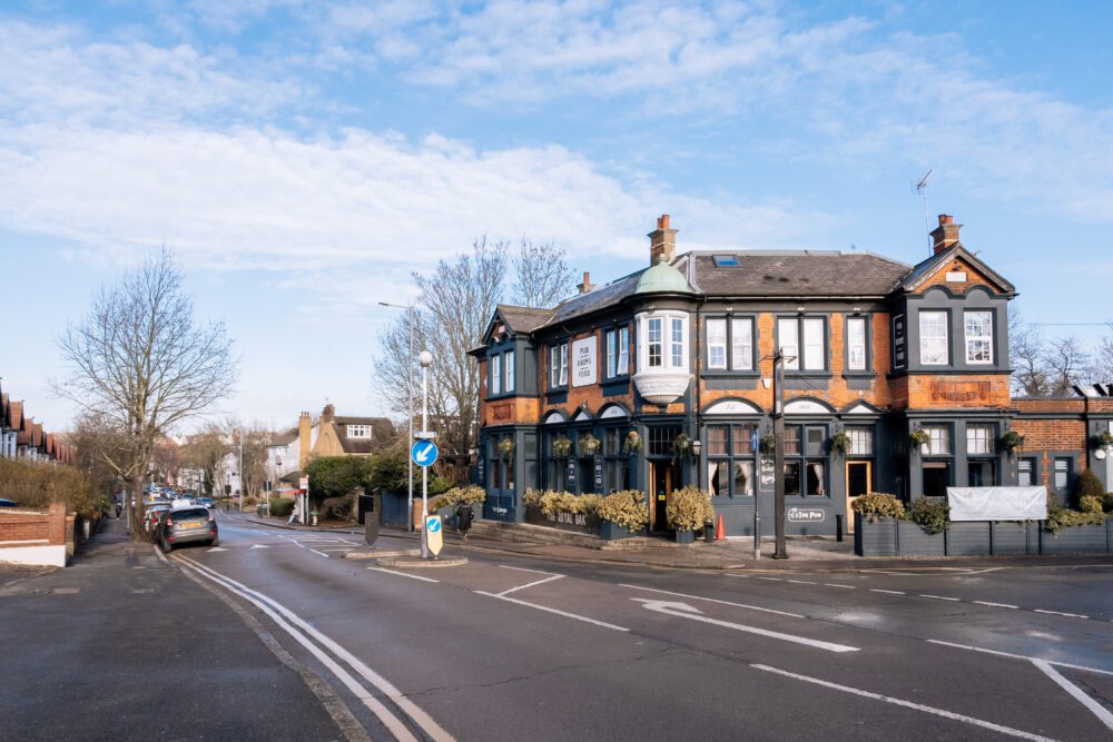 Charming exterior of The Royal Oak Pub in Highams Park